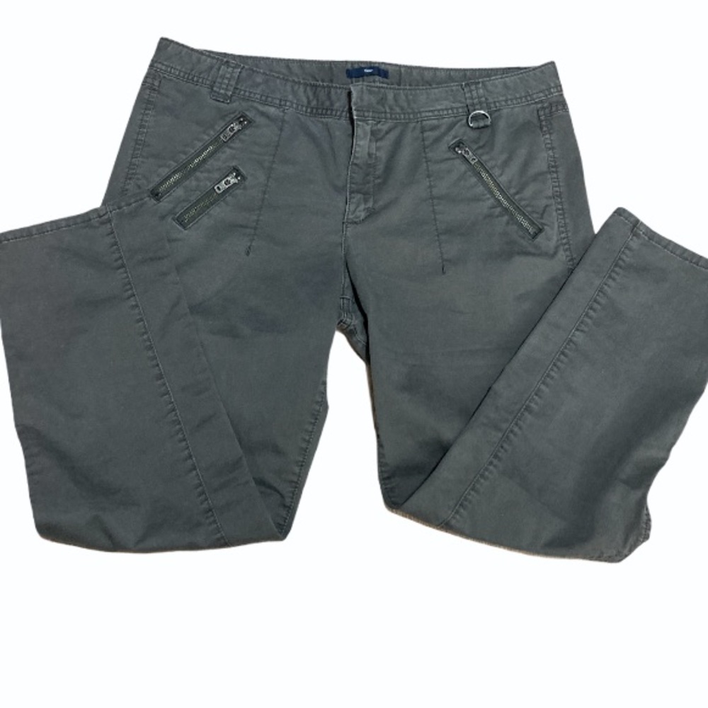 Gap gray zipper front chinos size 12